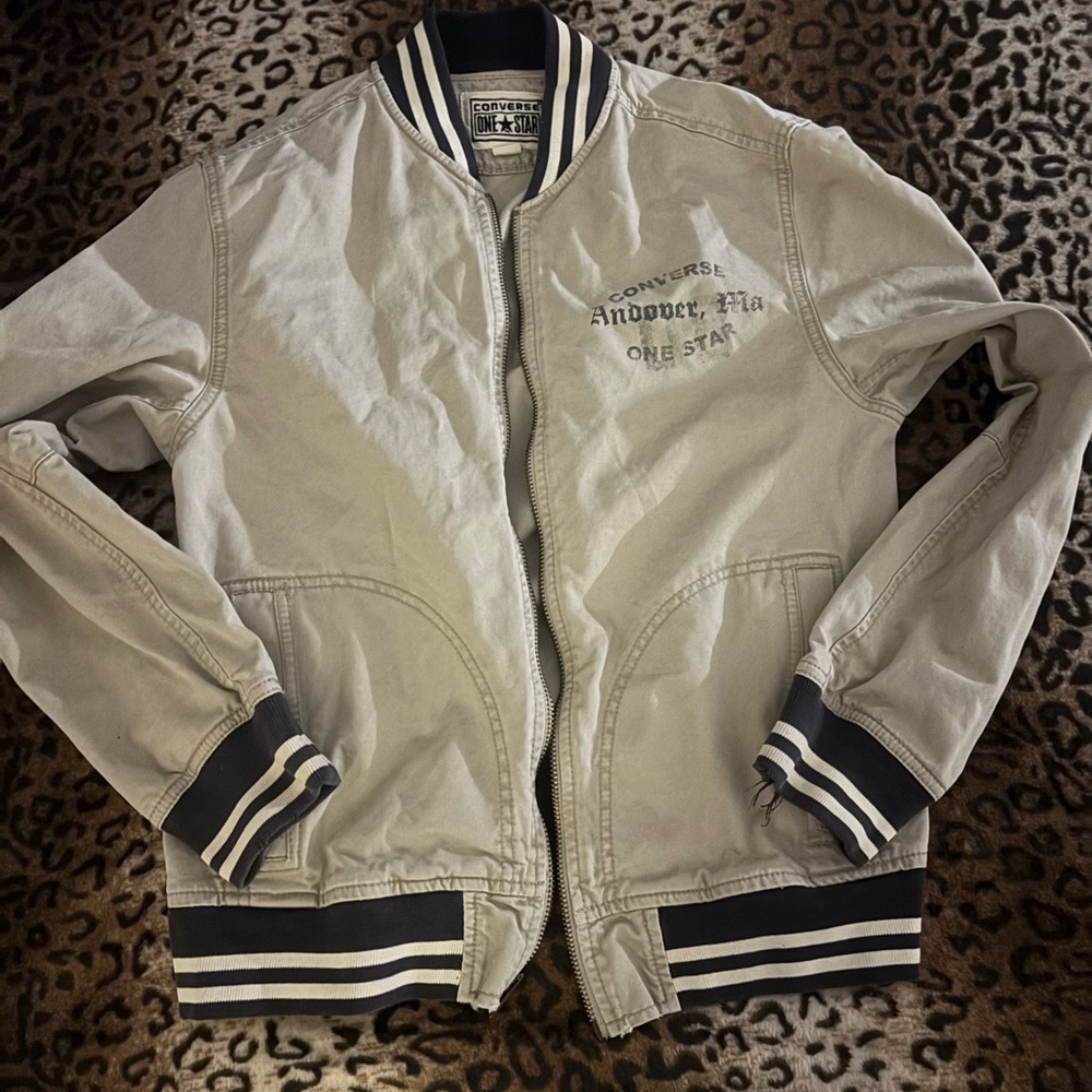Converse Men's Beige Bomber Jacket